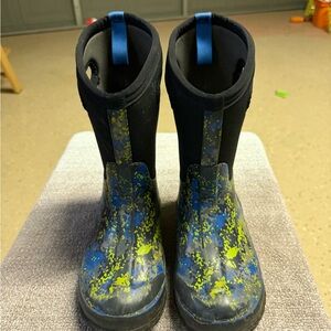 Kids Bobs Waterproof Boots - Blue and Green